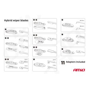AMIO υαλοκαθαριστήρας Hybrid 02202, 15" (380mm), 11 αντάπτορες | Gadgets - Αξεσουάρ | elabstore.gr
