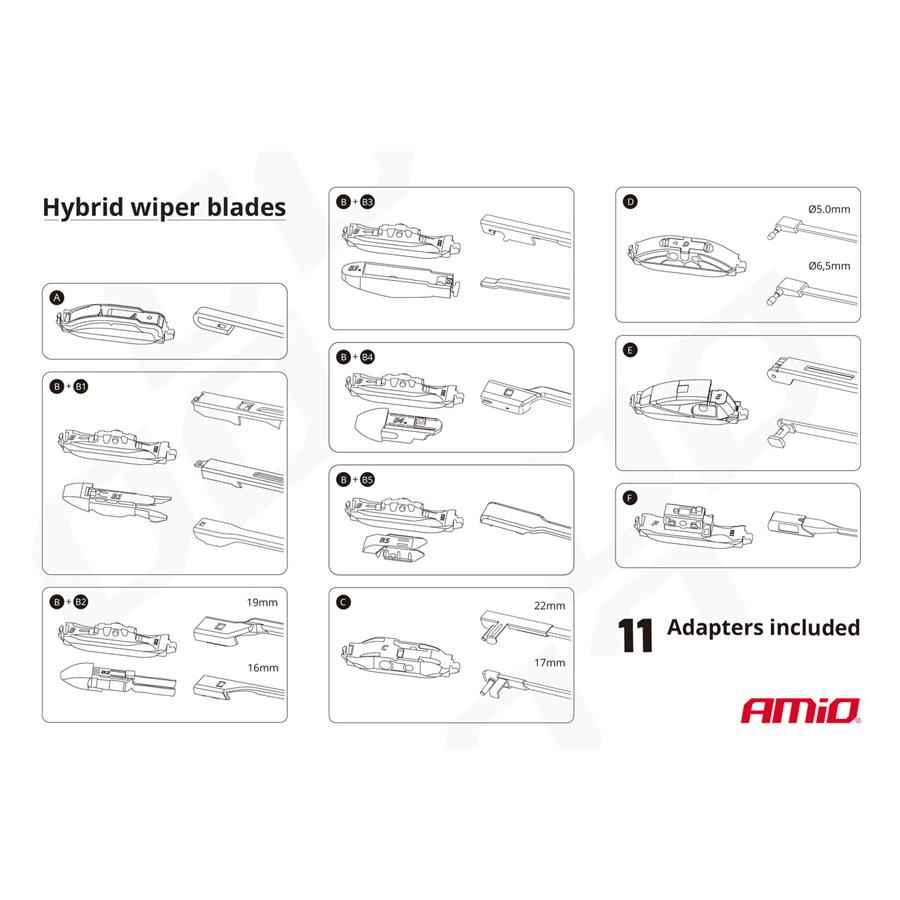 AMIO υαλοκαθαριστήρας Hybrid 02212, 26" (650mm), 11 αντάπτορες | eLabstore.gr AMIO υαλοκαθαριστήρας Hybrid 02212, 26" (650mm), 11 αντάπτορες | Gadgets - Αξεσουάρ | elabstore.gr