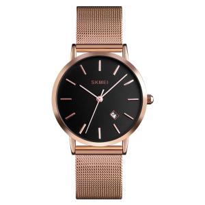 SKMEI γυναικείο ρολόι 1530RG, μεταλλικό μπρασελέ, 33mm, 3 ATM, ροζ χρυσό | Οικιακές & Προσωπικές Συσκευές | elabstore.gr