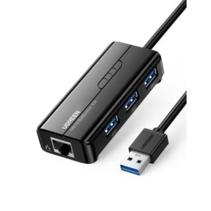 Hub USB 3.0 with Gigabit Adapter UGREEN Black 20265 | USB HUBS | elabstore.gr