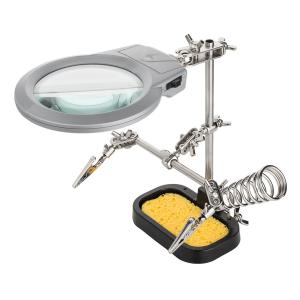 GOOBAY μεγεθυντικός φακός 51226 με clips συγκράτησης, 2x, LED φωτισμός | Εργαλεία | elabstore.gr