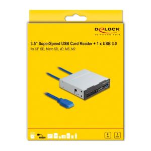 DELOCK USB 19-pin card reader 91759, CF/SD/micro SD/xD/MS/M2/USB, 5Gbps | Συνοδευτικά PC | elabstore.gr
