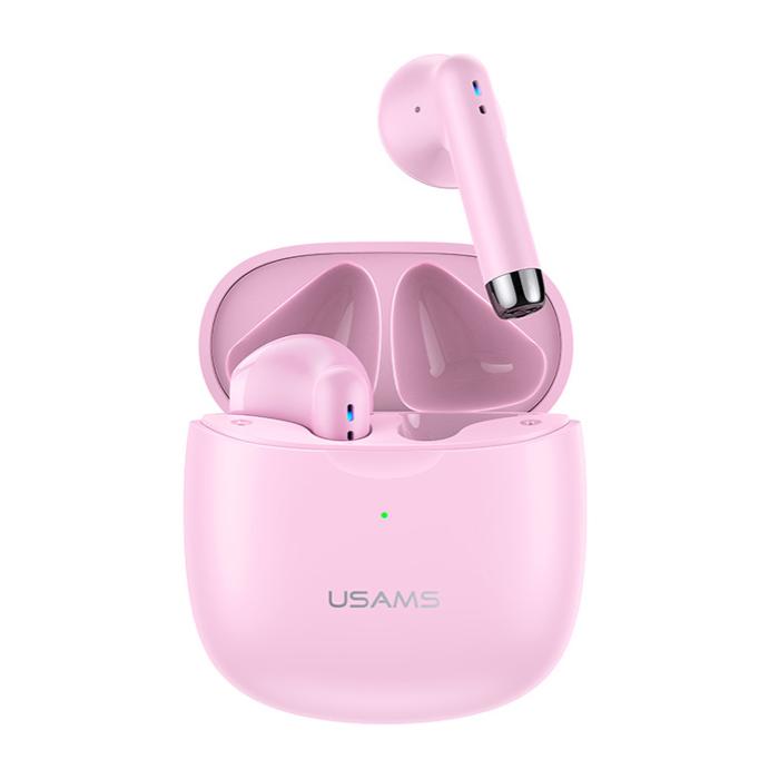 USAMS earphones IA04 με θήκη φόρτισης, True Wireless, ροζ | eLabstore.gr USAMS earphones IA04 με θήκη φόρτισης, True Wireless, ροζ | Αξεσουάρ κινητών | elabstore.gr