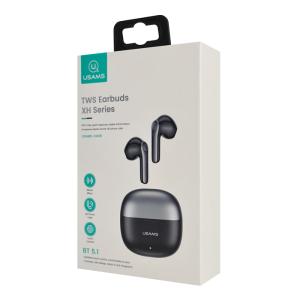 USAMS earphones με θήκη φόρτισης XH09, True Wireless, μαύρα | Αξεσουάρ κινητών | elabstore.gr
