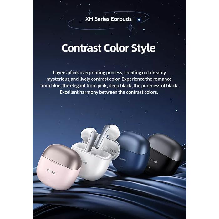 USAMS earphones με θήκη φόρτισης XH09, True Wireless, λευκά | eLabstore.gr USAMS earphones με θήκη φόρτισης XH09, True Wireless, λευκά | Αξεσουάρ κινητών | elabstore.gr