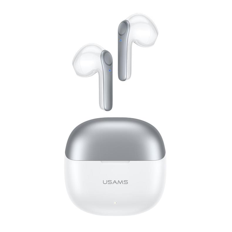 USAMS earphones με θήκη φόρτισης XH09, True Wireless, λευκά | eLabstore.gr USAMS earphones με θήκη φόρτισης XH09, True Wireless, λευκά | Αξεσουάρ κινητών | elabstore.gr