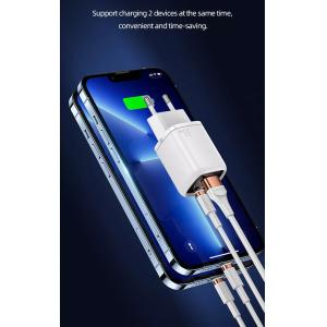 USAMS φορτιστής τοίχου CC152 με οθόνη, USB-C & USB, PD & QC, 33W, λευκός | Αξεσουάρ κινητών | elabstore.gr
