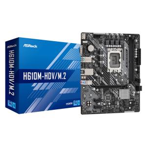 ASROCK μητρική H610M-HDV-M.2, 2x DDR4, s1700, USB 3.2 Gen1, mATX | PC & Αναβάθμιση | elabstore.gr