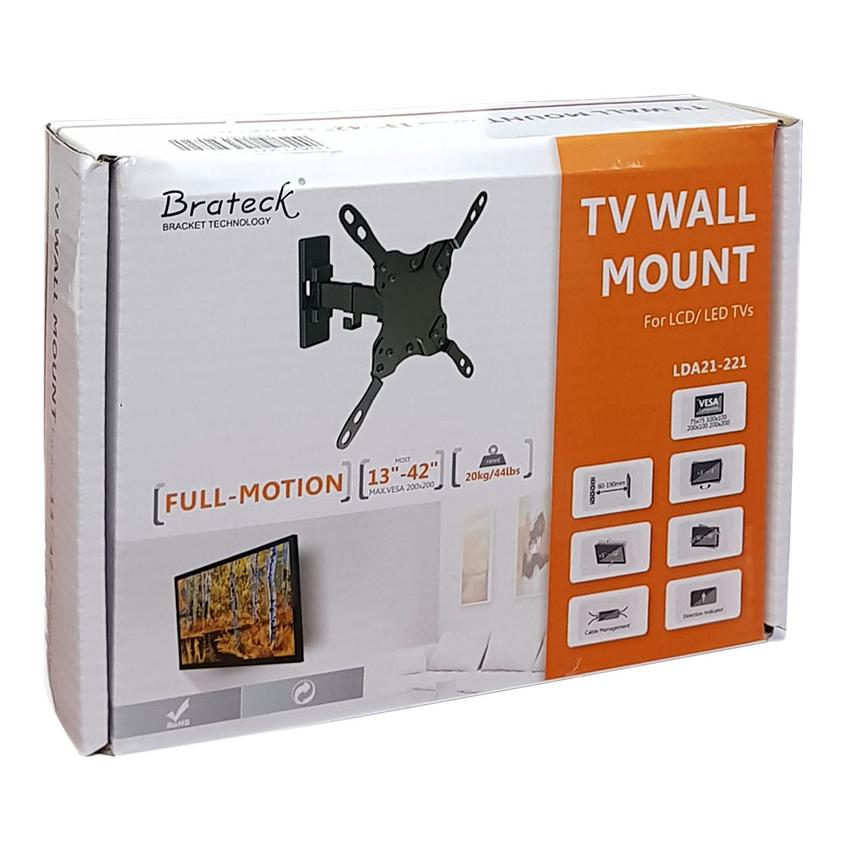 Brateck επιτοίχια βάση LDA21-221 για monitor 13-42", 20kg | eLabstore.gr Brateck επιτοίχια βάση LDA21-221 για monitor 13-42", 20kg | Εικόνα & Ήχος | elabstore.gr