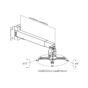BRATECK universal βάση PRB-2G για projectors οροφής και τοίχου | Εικόνα & Ήχος | elabstore.gr