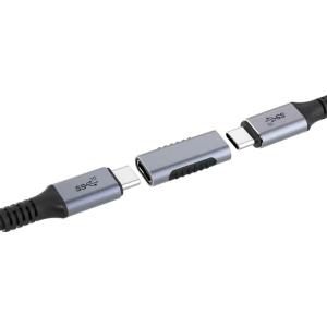 POWERTECH αντάπτορας USB-C θηλυκό σε USB-C θηλυκό PTH-060, γκρι | Αξεσουάρ κινητών | elabstore.gr
