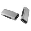 POWERTECH αντάπτορας USB-C θηλυκό σε USB-C θηλυκό PTH-060, γκρι | Αξεσουάρ κινητών | elabstore.gr