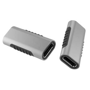 POWERTECH αντάπτορας USB-C θηλυκό σε USB-C θηλυκό PTH-060, γκρι | Αξεσουάρ κινητών | elabstore.gr