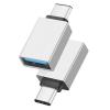 POWERTECH αντάπτορας USB-C αρσενικό σε USB 3.0 θηλυκό PTH-062, ασημί | Αξεσουάρ κινητών | elabstore.gr