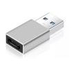 POWERTECH αντάπτορας USB 3.0 αρσενικό σε USB-C θηλυκό PTH-063, ασημί | Αξεσουάρ κινητών | elabstore.gr