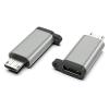 POWERTECH αντάπτορας Micro USB αρσενικό σε USB-C θηλυκό PTH-065, ασημί | Αξεσουάρ κινητών | elabstore.gr