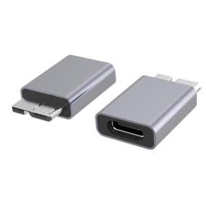 POWERTECH αντάπτορας USB 3.0 Micro B σε USB-C θηλυκό PTH-067, γκρι | Αξεσουάρ κινητών | elabstore.gr