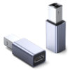 POWERTECH αντάπτορας USB Type-B αρσενικό σε USB-C θηλυκό PTH-068, γκρι | Αξεσουάρ κινητών | elabstore.gr