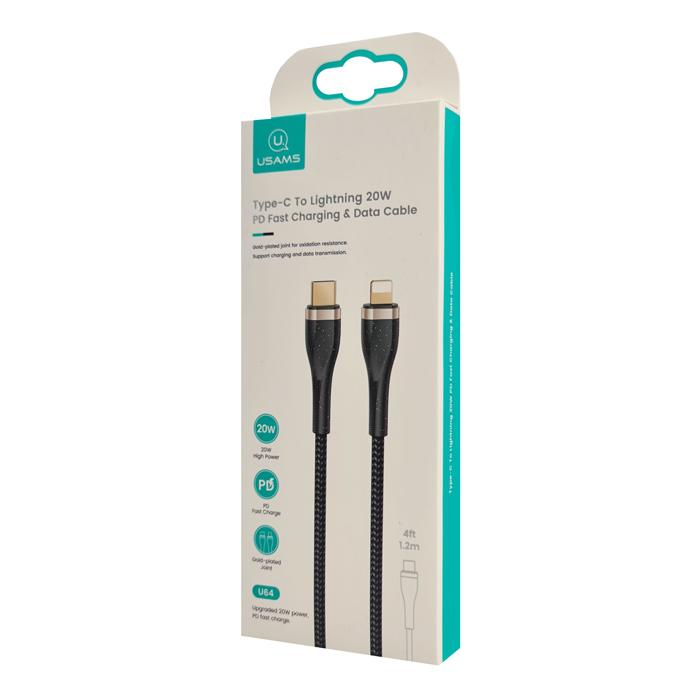 USAMS καλώδιο Lightning σε USB-C SJ489, 20W PD, 1.2m, μαύρο | eLabstore.gr USAMS καλώδιο Lightning σε USB-C SJ489, 20W PD, 1.2m, μαύρο | Αξεσουάρ κινητών | elabstore.gr