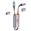 USAMS αντάπτορας USB-C σε USB-C/USB/Lightning SJ560, 60W PD, 0.3m, γκρι | Αξεσουάρ κινητών | elabstore.gr
