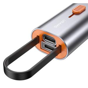 USAMS αντάπτορας USB-C σε USB-C/USB/Lightning SJ560, 60W PD, 0.3m, γκρι | Αξεσουάρ κινητών | elabstore.gr