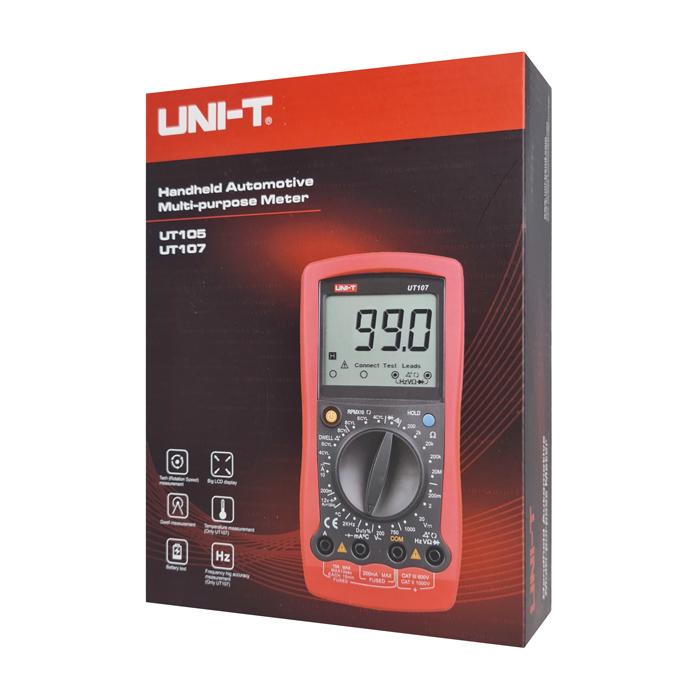 UNI-T ψηφιακό πολύμετρο αυτοκινήτων UT107, RPM/Dwell, test μπαταρίας | eLabstore.gr UNI-T ψηφιακό πολύμετρο αυτοκινήτων UT107, RPM/Dwell, test μπαταρίας | Εργαλεία | elabstore.gr