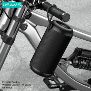 USAMS φορητό ηχείο YX008, 10W, Bluetooth/3.5mm, 1800mAh, IPX6, μαύρο | Εικόνα & Ήχος | elabstore.gr