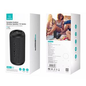 USAMS φορητό ηχείο YX008, 10W, Bluetooth/3.5mm, 1800mAh, IPX6, μαύρο | Εικόνα & Ήχος | elabstore.gr