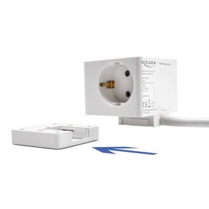 DELOCK πολύπριζο 11497, 3x schuko, USB-C & 2x USB, 16A, 1.5m, λευκό | Τροφοδοσία Ρεύματος | elabstore.gr