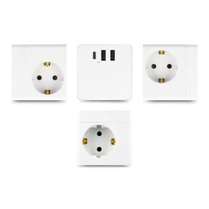 DELOCK πολύπριζο 11497, 3x schuko, USB-C & 2x USB, 16A, 1.5m, λευκό | Τροφοδοσία Ρεύματος | elabstore.gr
