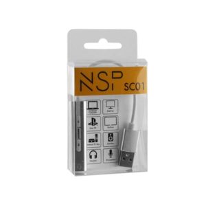 Εξωτερική κάρτα ήχου 7.1 USB to Jack 3.5mm Female για PC/MAC/PS4 Silver NSP SC01 | Περιφερειακά | elabstore.gr