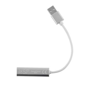 Εξωτερική κάρτα ήχου 7.1 USB to Jack 3.5mm Female για PC/MAC/PS4 Silver NSP SC01 | Περιφερειακά | elabstore.gr