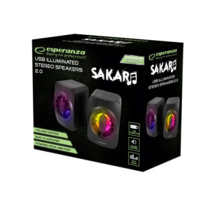 Ηχείο 2.0 USB w/LED Rainbow Sakara EGS104 | Περιφερειακά | elabstore.gr