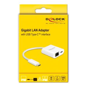 DELOCK αντάπτορας USB-C σε RJ45 + USB-C 65402, 1000Mbps, 12cm, λευκός | eLabstore.gr DELOCK αντάπτορας USB-C σε RJ45 + USB-C 65402, 1000Mbps, 12cm, λευκός | Δικτυακά | elabstore.gr