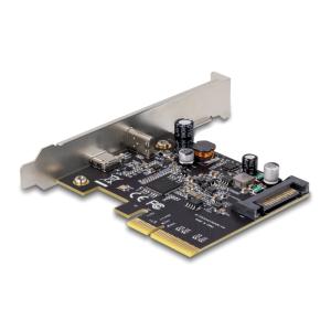 DELOCK κάρτα επέκτασης PCI x4 σε USB-C & USB-C PD 90074, 20W, 20Gbps | PC & Αναβάθμιση | elabstore.gr
