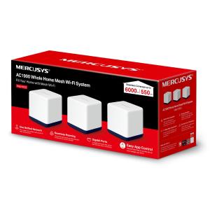 MERCUSYS Mesh Wi-Fi System Halo H50G, 1.9Gbps Dual Band, 3τμχ, Ver. 1.0 | Δικτυακά | elabstore.gr