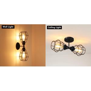 POWERTECH φωτιστικό τοίχου HLL-0058, 2x E27, Φ15, μεταλλικό, μαύρο | Φωτισμός | elabstore.gr