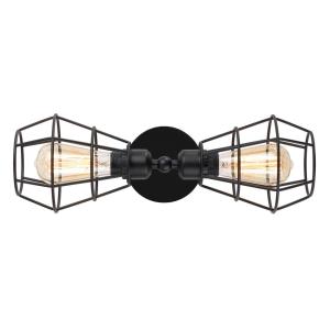 POWERTECH φωτιστικό τοίχου HLL-0058, 2x E27, Φ15, μεταλλικό, μαύρο | Φωτισμός | elabstore.gr
