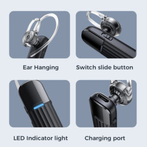 JOYROOM Bluetooth μονό earphone JR-B01, BT 5.0, μαύρο | Αξεσουάρ κινητών | elabstore.gr