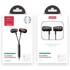 JOYROOM earphones με μικρόφωνο JR-EL114, 3.5mm, 1.2m, μαύρα | eLabstore.gr JOYROOM earphones με μικρόφωνο JR-EL114, 3.5mm, 1.2m, μαύρα | Αξεσουάρ κινητών | elabstore.gr