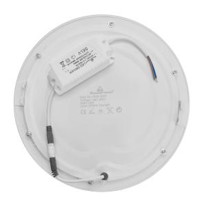 POWERTECH LED panel PAN-0001 χωνευτό, 18W, Φ22.5cm, 6500K, 1820lm, λευκό | Φωτισμός | elabstore.gr