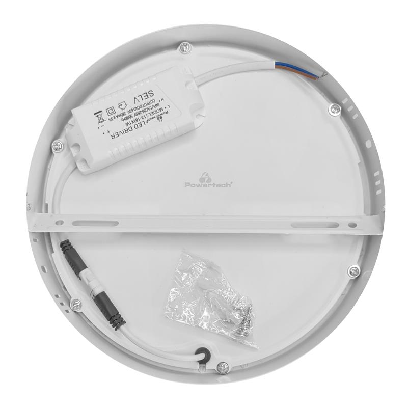 POWERTECH LED panel PAN-0002, 18W, Φ 22.5cm, 4000K, 1820lm, λευκό | eLabstore.gr POWERTECH LED panel PAN-0002, 18W, Φ 22.5cm, 4000K, 1820lm, λευκό | Φωτισμός | elabstore.gr
