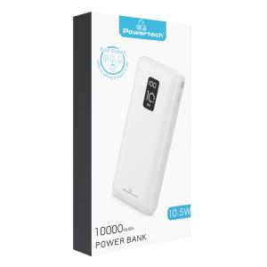 POWERTECH power bank PT-1003 10000mAh, 4x output, 10.5W, λευκό | Αξεσουάρ κινητών | elabstore.gr