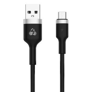 POWERTECH καλώδιο USB σε Micro USB metal PTR-0094, 15W 3A, 1m, μαύρο | Αξεσουάρ κινητών | elabstore.gr