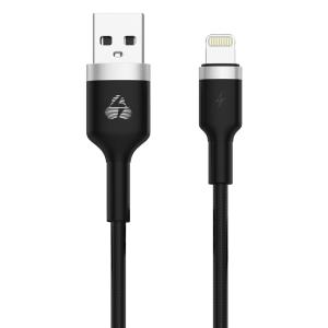 POWERTECH καλώδιο USB σε Lightning metal PTR-0095, 15W 3A, 1m, μαύρο | Αξεσουάρ κινητών | elabstore.gr