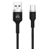 POWERTECH καλώδιο USB σε USB-C metal PTR-0096, 15W 3A, 1m, μαύρο | Αξεσουάρ κινητών | elabstore.gr