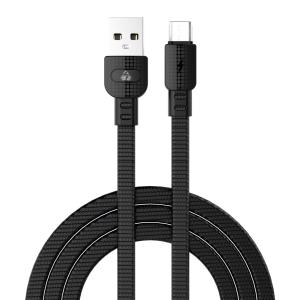 POWERTECH καλώδιο USB σε Micro USB armor PTR-0097, 15W 3A, 1m, μαύρο | Αξεσουάρ κινητών | elabstore.gr