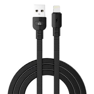 POWERTECH καλώδιο USB σε Lightning armor PTR-0099, 15W 3A, 1m, μαύρο | Αξεσουάρ κινητών | elabstore.gr