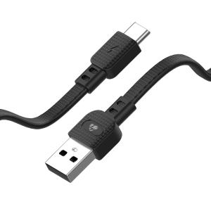 POWERTECH καλώδιο USB σε USB-C armor PTR-0101, 15W 3A, 1m, μαύρο | Αξεσουάρ κινητών | elabstore.gr