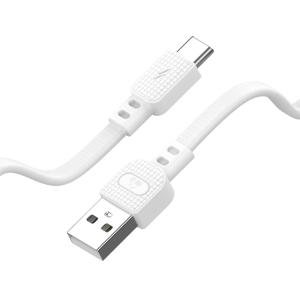 POWERTECH καλώδιο USB σε USB-C armor PTR-0102, 15W 3A, 1m, λευκό | Αξεσουάρ κινητών | elabstore.gr